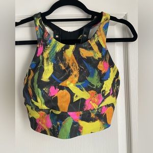 Lululemon Wunder Train Longline Bra  Size 10 *Undertone Black Multi*